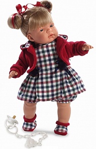 Кукла Катя в клетчатом платье, 38 см. (Llorens Juan S.L., L 38308veg)